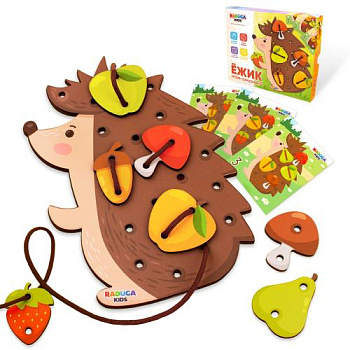 Шнуровка Ежик на полянке