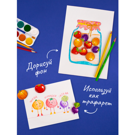 Деревянный сундучок фрукты и овощи